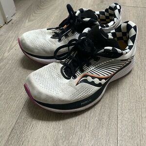 Saucony Black and White Checkered Shoes